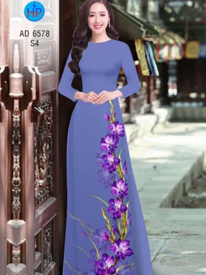 Vải áo dài Huệ tím kiểu mới AD 6578 35 1582856949 575 Vai ao dai Hue tim kieu moi AD 6578