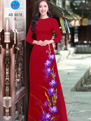 Vải áo dài Huệ tím kiểu mới AD 6578 34 1582856949 748 Vai ao dai Hue tim kieu moi AD 6578