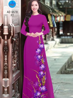 Vải áo dài Huệ tím kiểu mới AD 6578 33 1582856949 946 Vai ao dai Hue tim kieu moi AD 6578