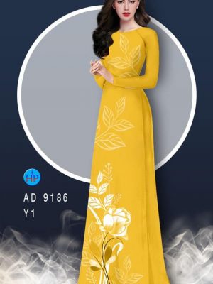 Vải áo dài hoa hồng và lá thiết kế 2020 AD 9186 35 1582858882 260 Vai ao dai hoa hong va la thiet ke 2020