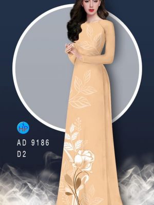 Vải áo dài hoa hồng và lá thiết kế 2020 AD 9186 26 1582858882 26 Vai ao dai hoa hong va la thiet ke 2020