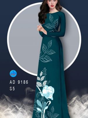 Vải áo dài hoa hồng và lá thiết kế 2020 AD 9186 32 1582858882 499 Vai ao dai hoa hong va la thiet ke 2020