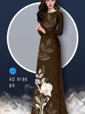Vải áo dài hoa hồng và lá thiết kế 2020 AD 9186 29 1582858882 691 Vai ao dai hoa hong va la thiet ke 2020