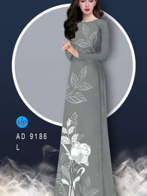 Vải áo dài hoa hồng và lá thiết kế 2020 AD 9186 23 1582858882 836 Vai ao dai hoa hong va la thiet ke 2020