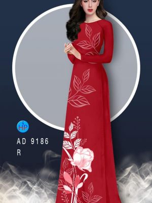 Vải áo dài hoa hồng và lá thiết kế 2020 AD 9186 34 1582858882 866 Vai ao dai hoa hong va la thiet ke 2020