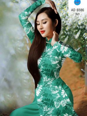 Vải áo dài hình Lá mới ra AD 6586 26 1582947440 293 Vai ao dai hinh La moi ra AD 6586