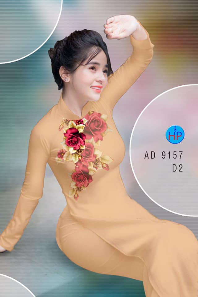 Vải áo dài Hoa hồng 8/3 thiết kế 2020 AD B3932 38 Vải áo dài Hoa hồng 8/3 thiết kế 2020 AD B3932