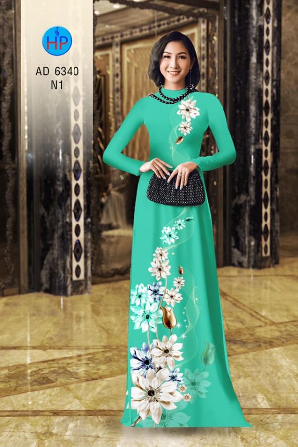 Vai ao dai Hoa in 3D moi ra AD 6340