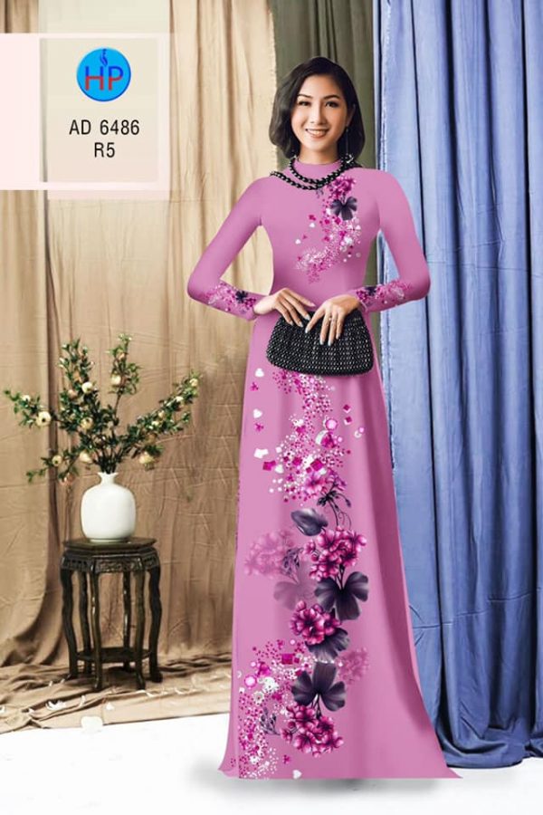 Vai ao dai Hoa in 3D moi ra AD 6486