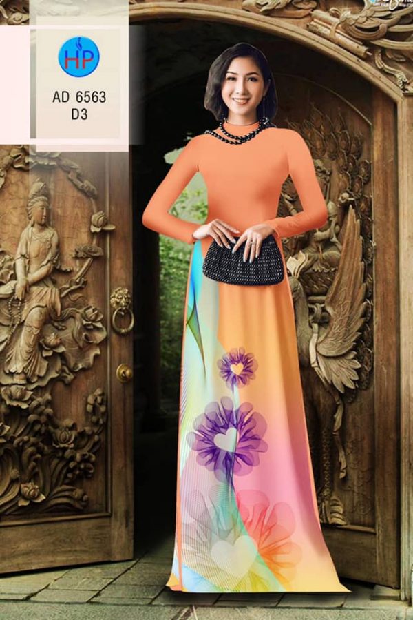 Vai ao dai Hoa tim thiet ke 2020 AD 6563