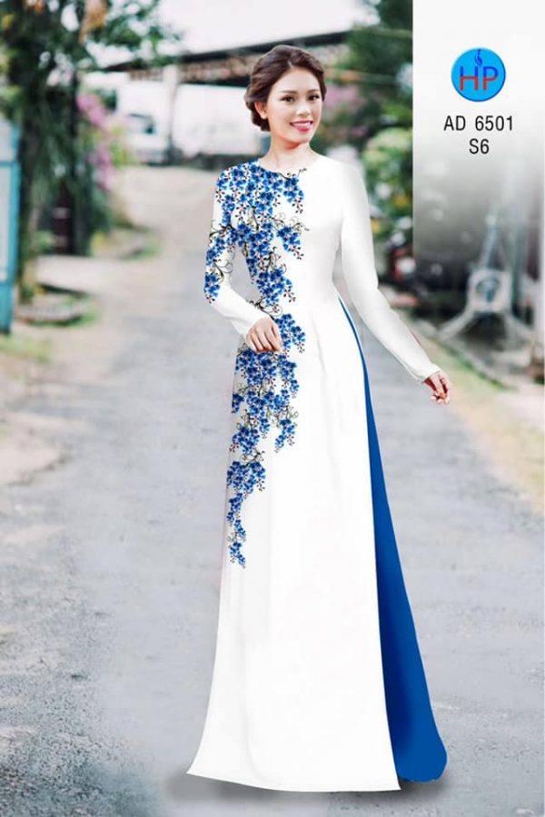 Vai ao dai hoa 3D dep thiet ke 2020 AD