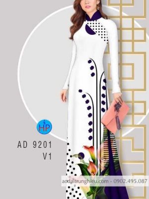 Vải áo dài Bi và hoa loa kèn kiểu mới AD 9201 33 1583056360 642 Vai ao dai Bi va hoa loa ken kieu moi