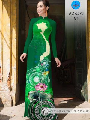 Vải áo dài Bản đồ – Trống đồng – Hoa Sen mới ra AD 6573 24 1583056655 152 Vai ao dai Ban do – Trong dong – Hoa