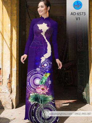Vải áo dài Bản đồ – Trống đồng – Hoa Sen mới ra AD 6573 31 1583056656 189 Vai ao dai Ban do – Trong dong – Hoa