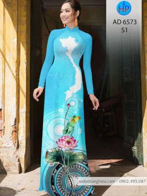 Vải áo dài Bản đồ – Trống đồng – Hoa Sen mới ra AD 6573 34 1583056656 737 Vai ao dai Ban do – Trong dong – Hoa