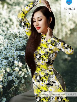 Vải áo dài hoa Cúc hoạ mi kiểu mới AD 6604 33 1583220373 126 Vai ao dai hoa Cuc hoa mi kieu moi AD