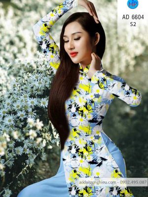 Vải áo dài hoa Cúc hoạ mi kiểu mới AD 6604 23 1583220373 422 Vai ao dai hoa Cuc hoa mi kieu moi AD