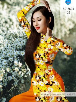 Vải áo dài hoa Cúc hoạ mi kiểu mới AD 6604 32 1583220373 93 Vai ao dai hoa Cuc hoa mi kieu moi AD