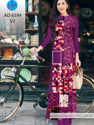Vải áo dài Ô vuông mới ra AD 6594 21 1583220926 813 Vai ao dai O vuong moi ra AD 6594