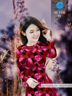 Vải áo dài hình Lá kiểu mới AD 6590 21 1583221313 93 Vai ao dai hinh La kieu moi AD 6590