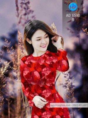 Vải áo dài hình Lá kiểu mới AD 6590 27 1583221314 134 Vai ao dai hinh La kieu moi AD 6590