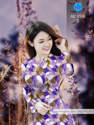 Vải áo dài hình Lá kiểu mới AD 6590 29 1583221314 23 Vai ao dai hinh La kieu moi AD 6590