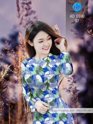 Vải áo dài hình Lá kiểu mới AD 6590 23 1583221314 395 Vai ao dai hinh La kieu moi AD 6590