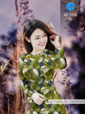 Vải áo dài hình Lá kiểu mới AD 6590 22 1583221314 494 Vai ao dai hinh La kieu moi AD 6590