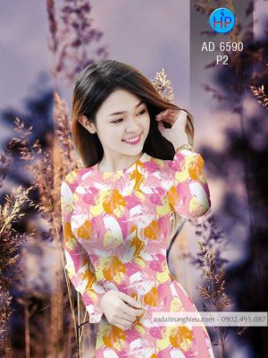 Vải áo dài hình Lá kiểu mới AD 6590 28 1583221314 935 Vai ao dai hinh La kieu moi AD 6590