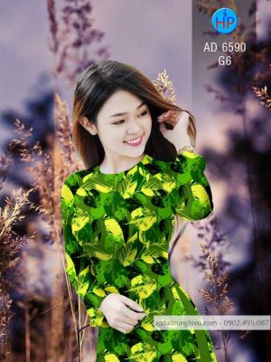 Vải áo dài hình Lá kiểu mới AD 6590 33 1583221315 540 Vai ao dai hinh La kieu moi AD 6590