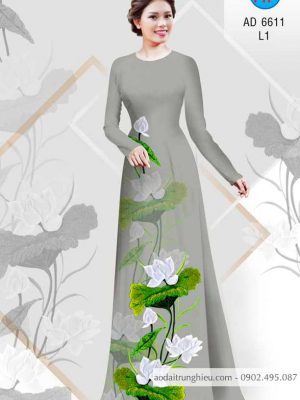 Vải áo dài Sen thanh khiết thiết kế 2020 AD 6611 22 1583222319 481 Vai ao dai Sen thanh khiet thiet ke 2020 AD