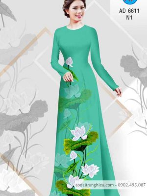 Vải áo dài Sen thanh khiết thiết kế 2020 AD 6611 30 1583222320 558 Vai ao dai Sen thanh khiet thiet ke 2020 AD