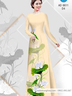 Vải áo dài Sen thanh khiết thiết kế 2020 AD 6611 32 1583222320 587 Vai ao dai Sen thanh khiet thiet ke 2020 AD