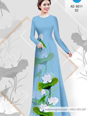Vải áo dài Sen thanh khiết thiết kế 2020 AD 6611 36 1583222321 376 Vai ao dai Sen thanh khiet thiet ke 2020 AD