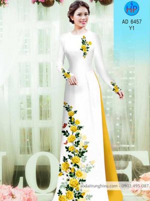 Vải áo dài Hoa hồng kiểu mới AD 6457 27 1583222657 296 Vai ao dai Hoa hong kieu moi AD 6457