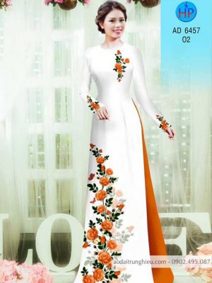 Vải áo dài Hoa hồng kiểu mới AD 6457 23 1583222657 496 Vai ao dai Hoa hong kieu moi AD 6457