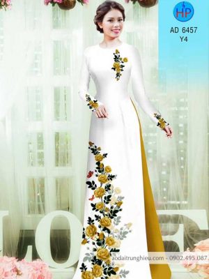 Vải áo dài Hoa hồng kiểu mới AD 6457 35 1583222658 234 Vai ao dai Hoa hong kieu moi AD 6457