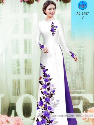 Vải áo dài Hoa hồng kiểu mới AD 6457 30 1583222658 515 Vai ao dai Hoa hong kieu moi AD 6457