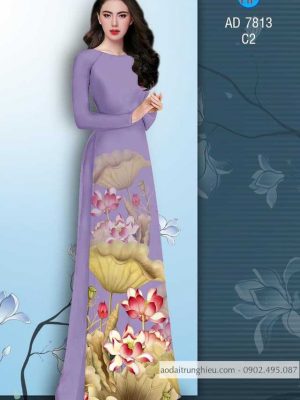 Vải áo dài Hoa Sen thiết kế 2020 AD 7813 34 1583222756 513 Vai ao dai Hoa Sen thiet ke 2020 AD 7813