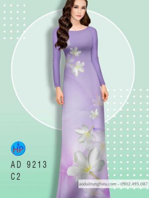 Vải áo dài Hoa Sứ trắng thanh tú kiểu mới AD 9213 25 1583405892 551 Vai ao dai Hoa Su trang thanh tu kieu moi