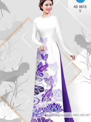 Vải áo dài Cá chép và hoa Sen kiểu mới AD 6615 30 1583406013 573 Vai ao dai Ca chep va hoa Sen kieu moi
