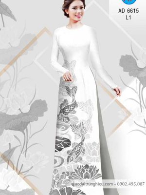 Vải áo dài Cá chép và hoa Sen kiểu mới AD 6615 21 1583406013 751 Vai ao dai Ca chep va hoa Sen kieu moi