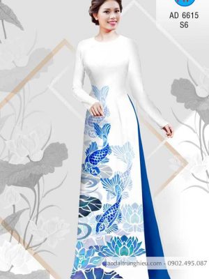 Vải áo dài Cá chép và hoa Sen kiểu mới AD 6615 31 1583406013 98 Vai ao dai Ca chep va hoa Sen kieu moi
