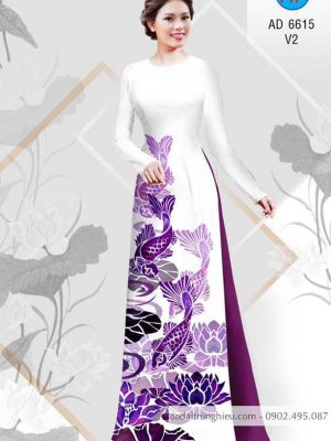 Vải áo dài Cá chép và hoa Sen kiểu mới AD 6615 37 1583406014 765 Vai ao dai Ca chep va hoa Sen kieu moi