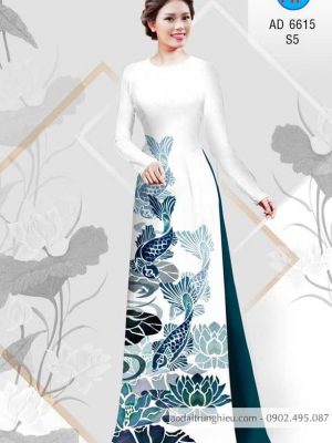 Vải áo dài Cá chép và hoa Sen kiểu mới AD 6615 32 1583406014 878 Vai ao dai Ca chep va hoa Sen kieu moi