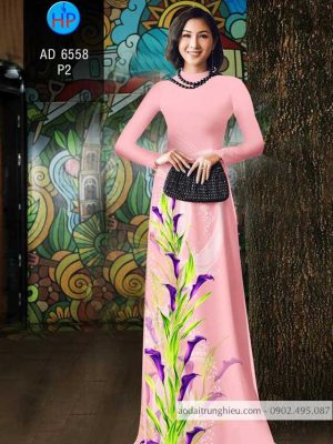 Vải áo dài Loa kèn tím kiểu mới AD 6558 27 1583738244 313 Vai ao dai Loa ken tim kieu moi AD 6558
