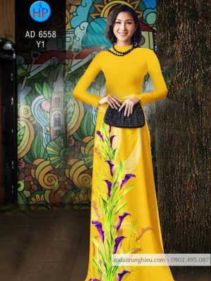 Vải áo dài Loa kèn tím kiểu mới AD 6558 26 1583738244 481 Vai ao dai Loa ken tim kieu moi AD 6558