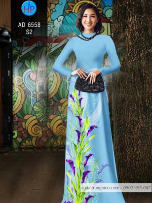 Vải áo dài Loa kèn tím kiểu mới AD 6558 21 1583738244 736 Vai ao dai Loa ken tim kieu moi AD 6558
