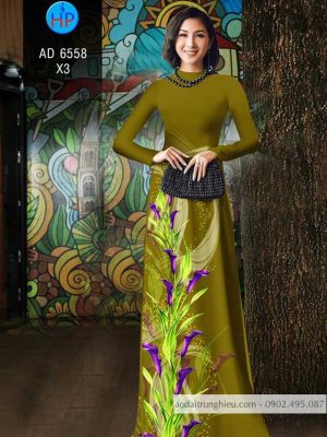 Vải áo dài Loa kèn tím kiểu mới AD 6558 23 1583738244 932 Vai ao dai Loa ken tim kieu moi AD 6558