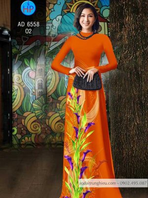 Vải áo dài Loa kèn tím kiểu mới AD 6558 33 1583738245 484 Vai ao dai Loa ken tim kieu moi AD 6558